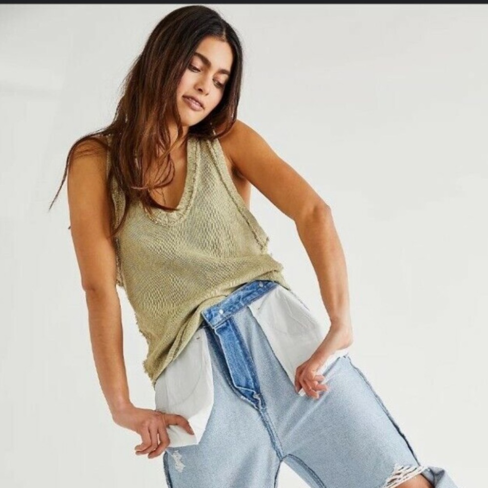 Free People: Slim N Simple Tank - Curly Willow